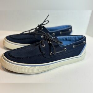 Sperry Bahama II SeaCycled Canvas Boat Shoe - Navy - 9